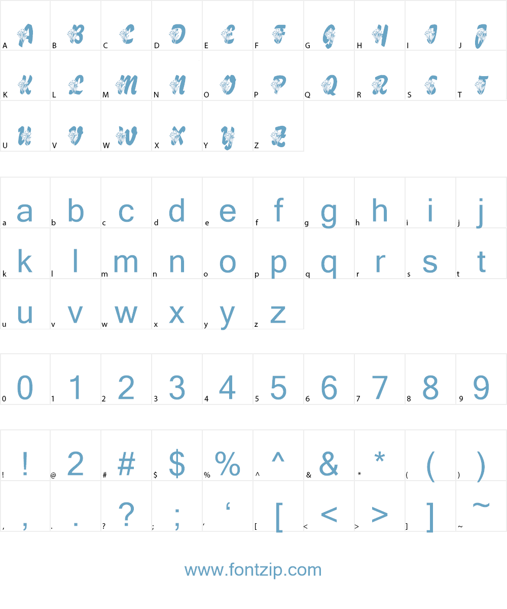LMS Tulips Font Character
